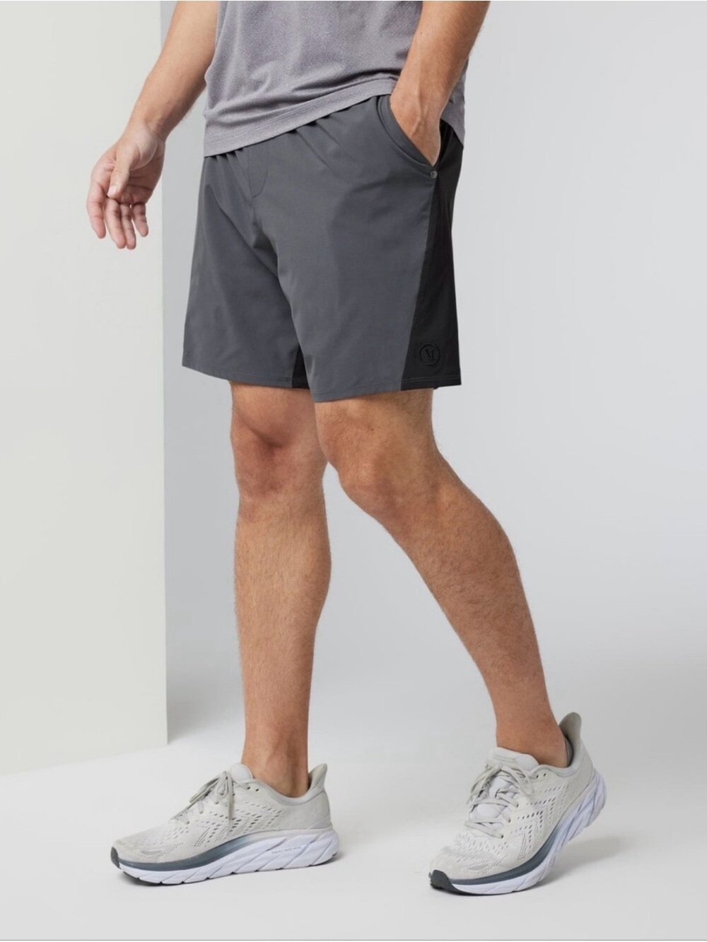 Vuori Men’s Chromatic Kore Shorts in Dark Pewter Grey, Size XL